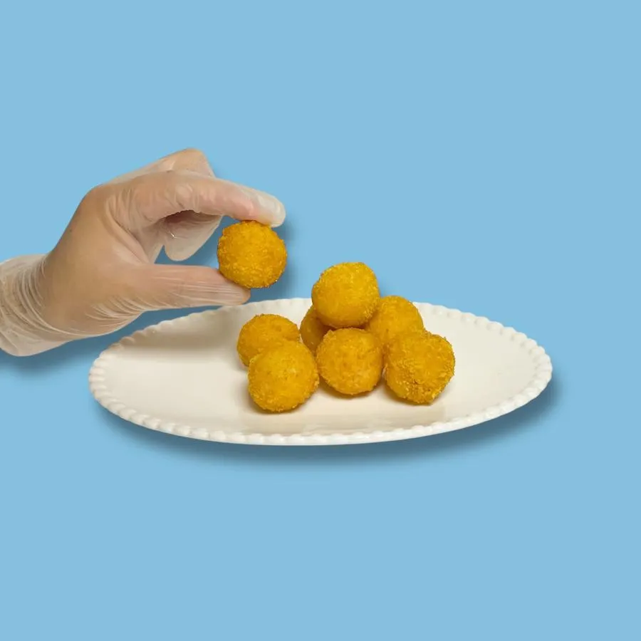 Жареные шарики с курицей копченой